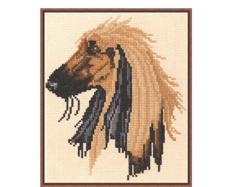 ボーダー ファインアーツ スコットランド B0119 アフガン ハウンド 犬 茶色のアフガンハウンド犬のクロスステッチパターン - Etsy 日本