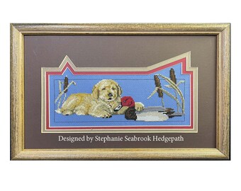 Golden Retriever Puppy Cross Stitch chart download