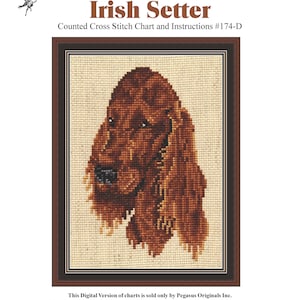 Irish Setter Cross Stitch chart download