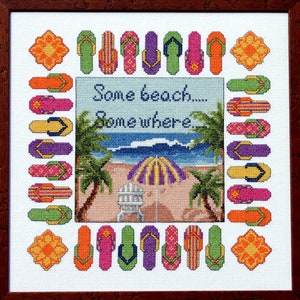 PDF - Beach Escape counted cross stitch chart