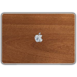 Étui de protection pour MacBook, placage de bois véritable, acajou pour Apple Mac toutes séries - Noyer M1 M2 silicone - Housse Mac, Macbook Pro