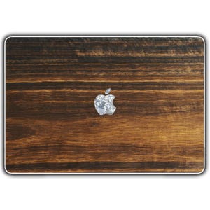 Étui de protection pour MacBook, placage de bois véritable, eucalyptus pour Apple Mac toutes séries - Bois de noyer pour Mac M1 M2 en silicone - Housse pour Mac, Macbook Pro