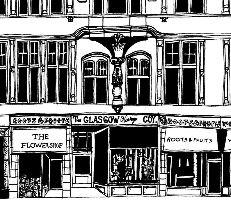 Great Western Road Glasgow West End Scotland. Limited Etsy