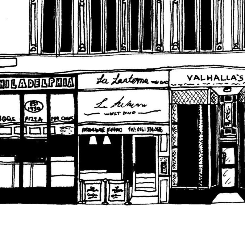 Great Western Road Glasgow West End Scotland. Limited Etsy