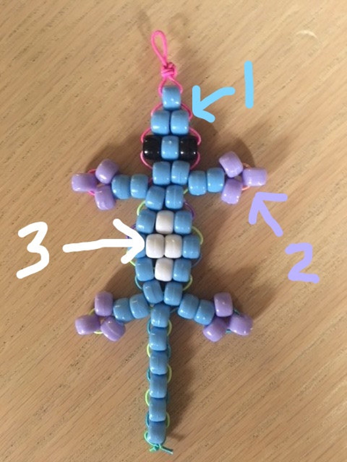 Bead Lizard Your New Friend Pony Bead Lizard Animal Etsy
