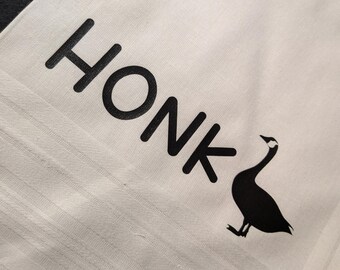 Honk Goose Handkerchief | Funny Bird Hanky | Canadian Goose Humor | Silly Pocket Handkerchief