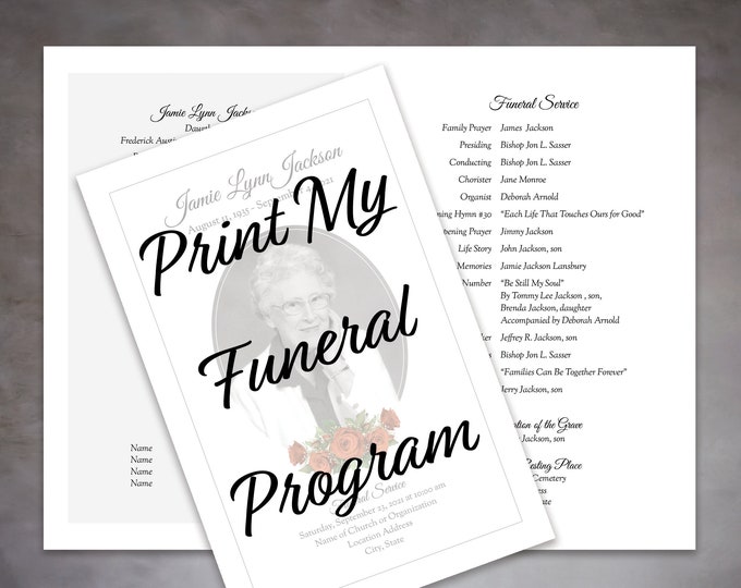 Print My Funeral Program