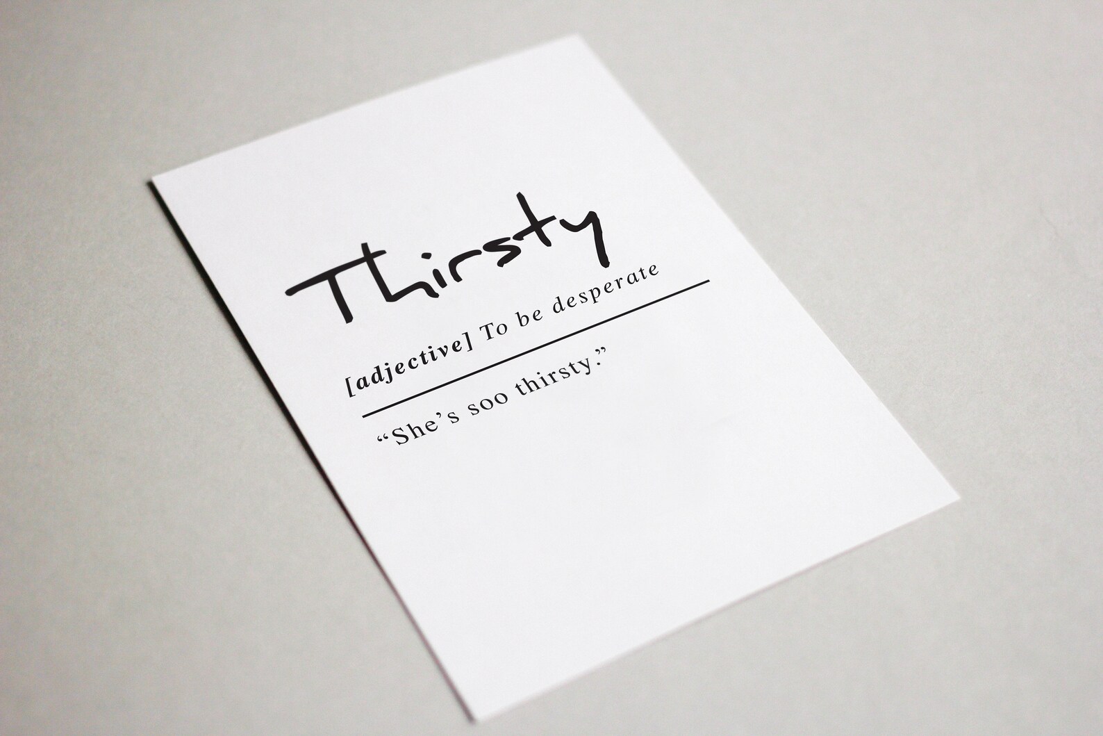 Thirsty Dictionary Definition Home Decor Urban Dictionary Etsy