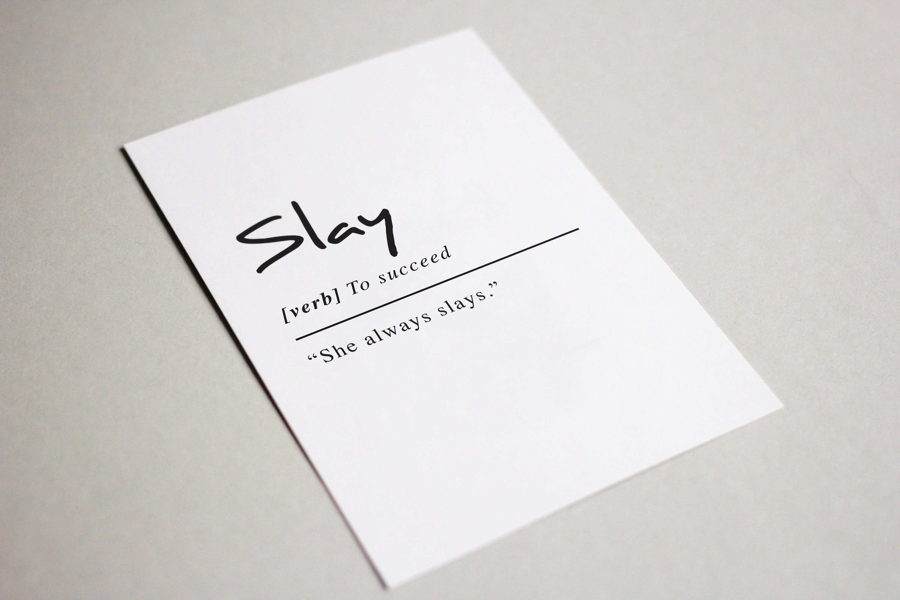 Slay Dictionary Definition Wall Art Urban Dictionary Etsy