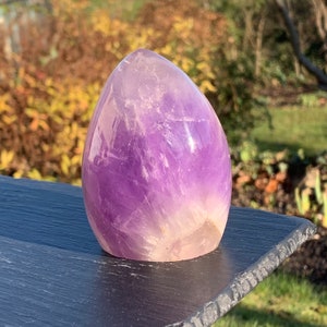 Smokey Amethyst Freeform Display Piece with Phantom! Hand Cut and Polished.