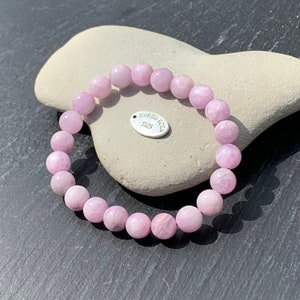 Pink Kunzite Bead Bracelet, Spodumene Bead Bracelet, Handmade Gemstone Bead Bracelet, Kunzite Jewellery, Kunzite Gift