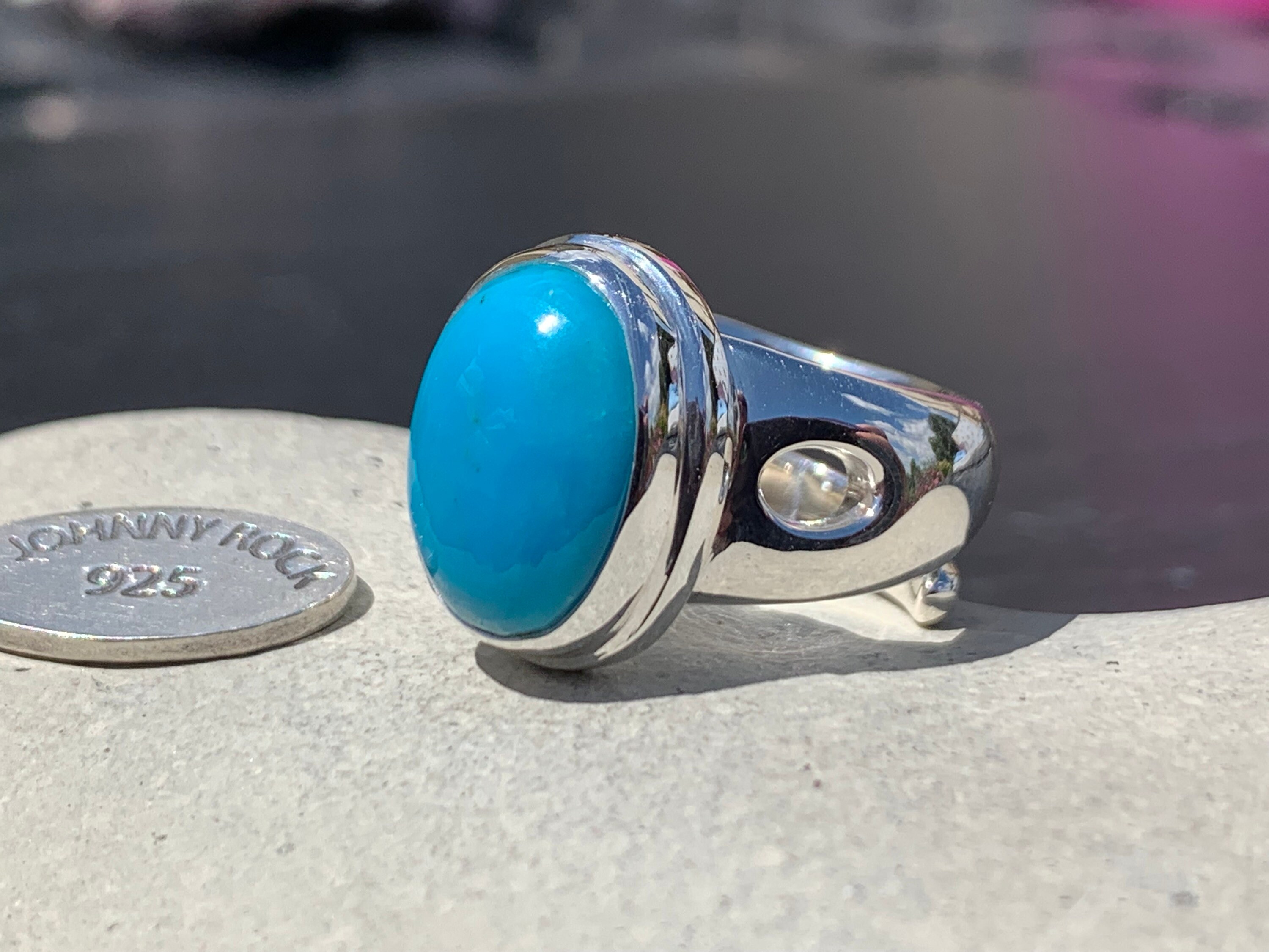 Sleeping Beauty Turquoise Ring, Handmade in 925 Sterling Silver ...