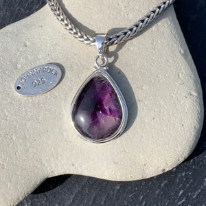 Stunning Trapiche Amethyst Pendant, African Amethyst Pendant, Handmade in 925 Sterling Silver, Amethyst Jewellery, Special Amethyst Gift