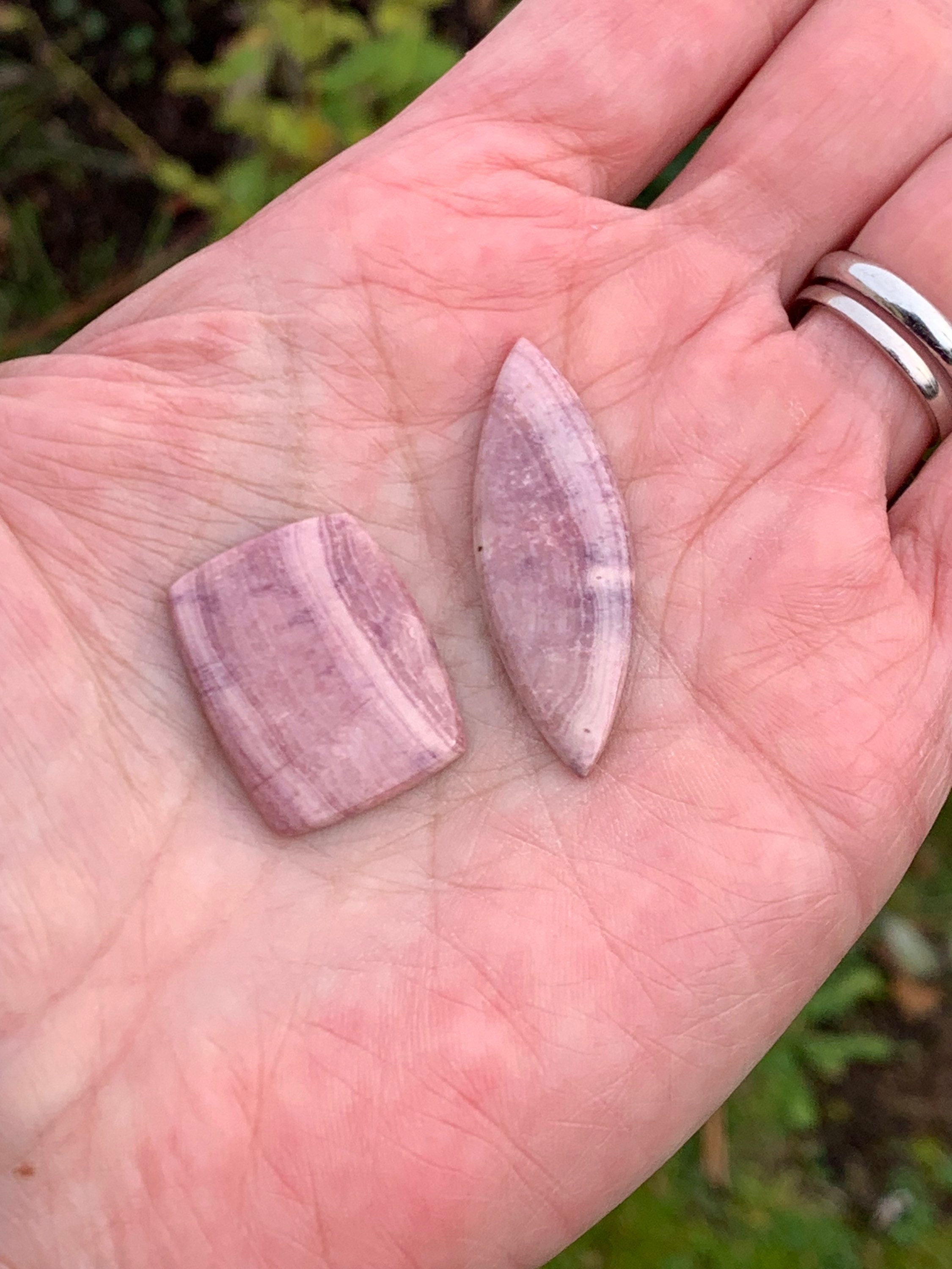 Beetroot Stone Cabochons, English Stromatolite, Hand Cut and Polished ...