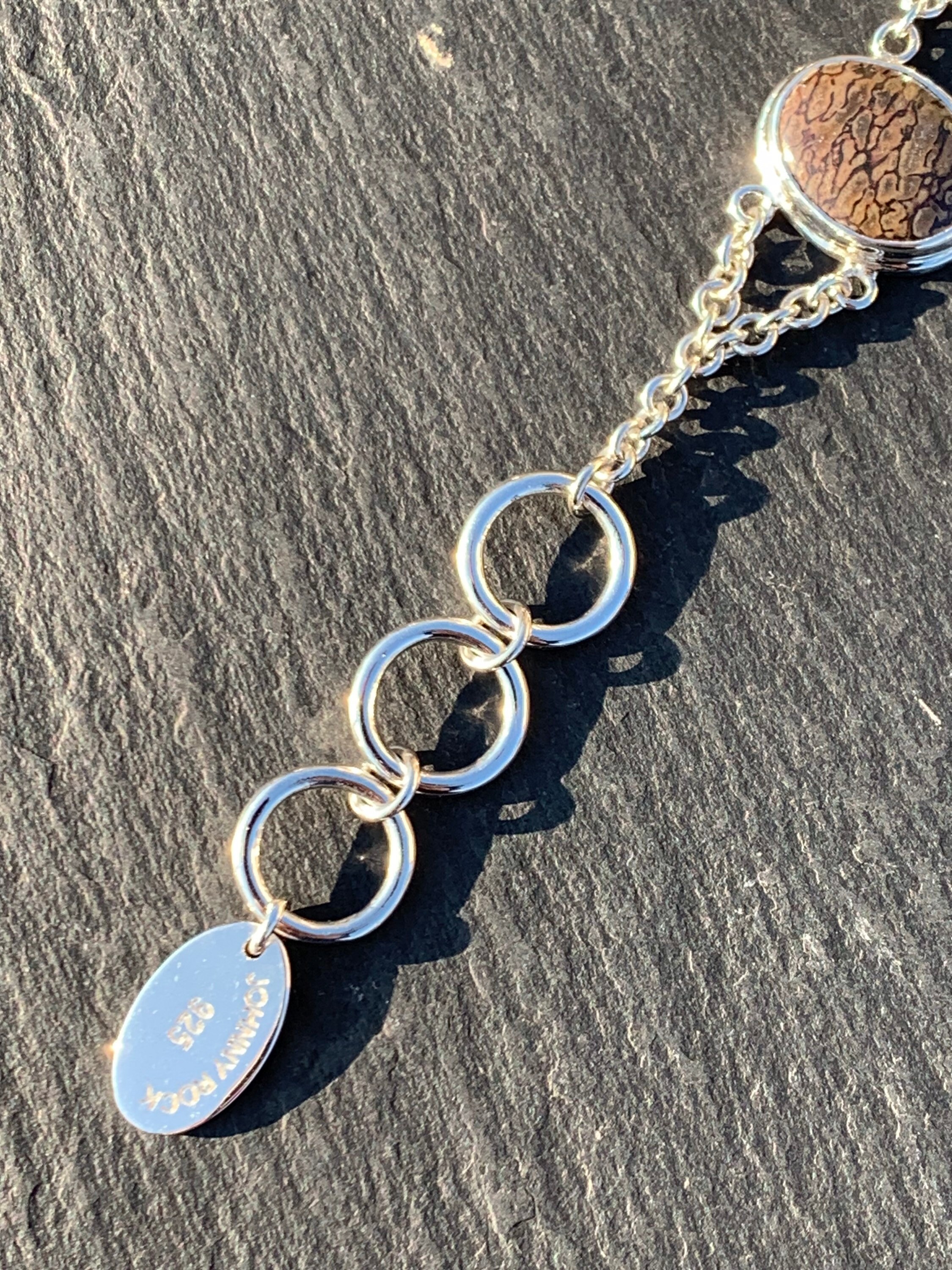 FOSSIL Bracciale Rigido In Argento Sterling, Donna, Lucido, Larghezza 7mm, Lunghezza Regolabile 16.5-19cm, JFS00563040