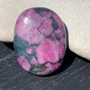 Bright Ruby Serpentine Cabochon, Hand Cut and Polished African Gemstone