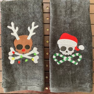 Gothic Christmas Towel Christmas Gift/Gothic Christmas/Dark Christmas Deco/Christmas Gift for Her