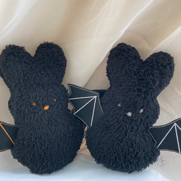 Batty Plush Rabbit with Wings 9 inches, Dark Easter Bunny, Batty Peep, Gothic Easter, Easter Decor