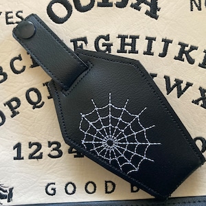 Coffin Shaped Luggage Tag, Gothic Luggage Tag, Spooky Luggage Tag