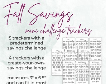 Fal Mini Savings Challenge Trackers