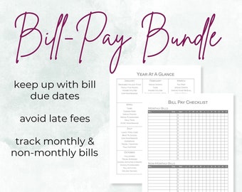 Bill Pay Checklist Bundle