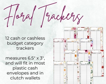 Floral Printable Cashless Trackers