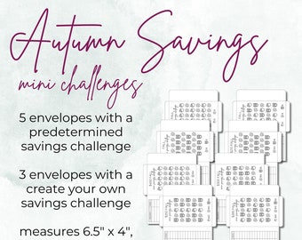 Autumn Mini Savings Challenges