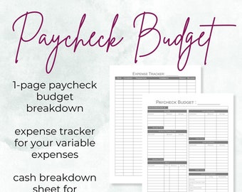 Paycheck Budget Bundle