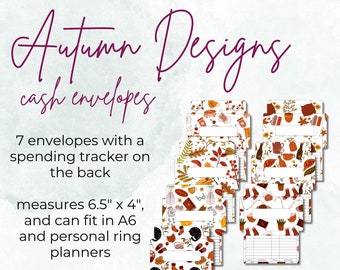 Autumn Designs Cash Envelopes