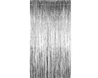 Silver Metallic Foil Curtain / Giant Balloon Tail