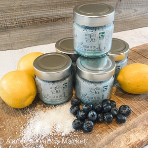 Fleur de Sel Guerande (uit Bretagne, Frankrijk) - Bosbessen-citroenzout - Kleine productie
