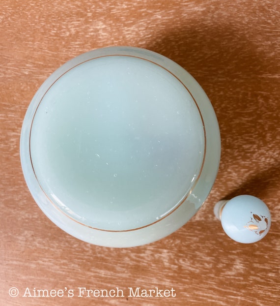 Antique French Blue Opaline Perfume Bottle - image 3