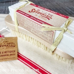 Natural French Stain Remover Bar and Laundry Brush