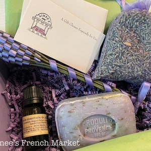 Made in France-I Love French Lavender Gift Box - All artisan products -Thank you, Grief, Stress, Christmas, Wedding, Engagement, Mom, Friend