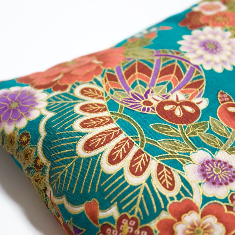 Japanese Tote bag \u2013 tradicional floral print \u2013 in green