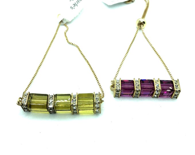 Crystal bracelets with a variable length