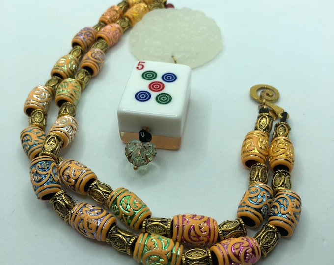 An inexpensive mahjong necklace