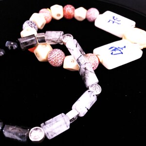 Mahjong Bracelet with Bone Tiles