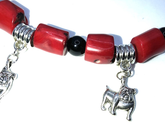 U of Ga. Bulldog Necklace and Earrings