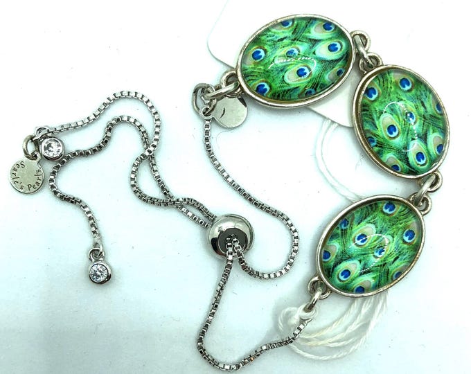 Peacock Feather Bracelet