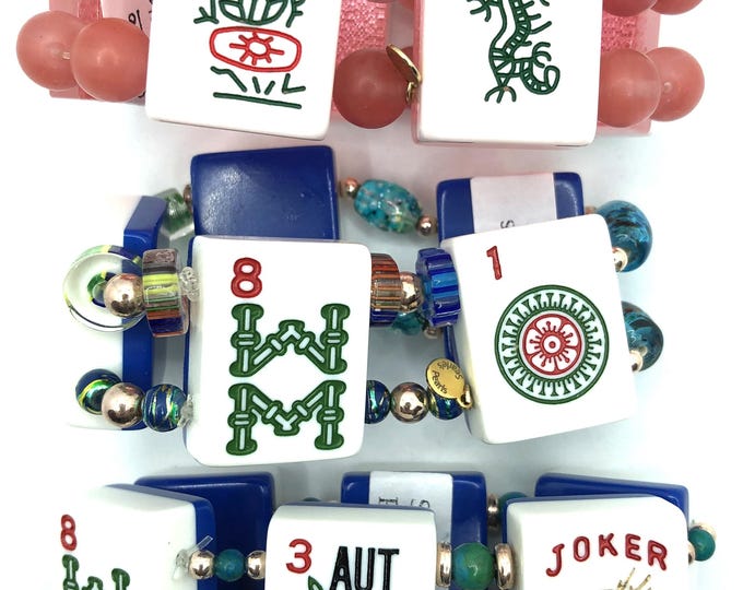 Three mahjong bracelets
