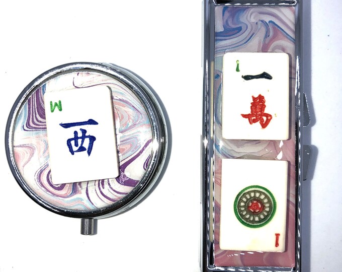 Mahjong pill boxes