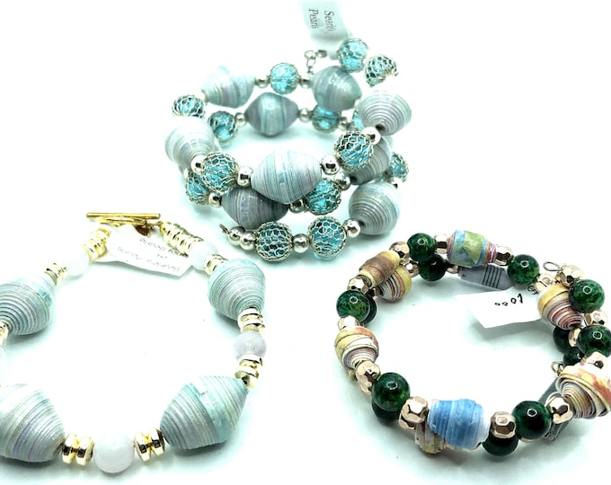 Paper Bead Bracelets