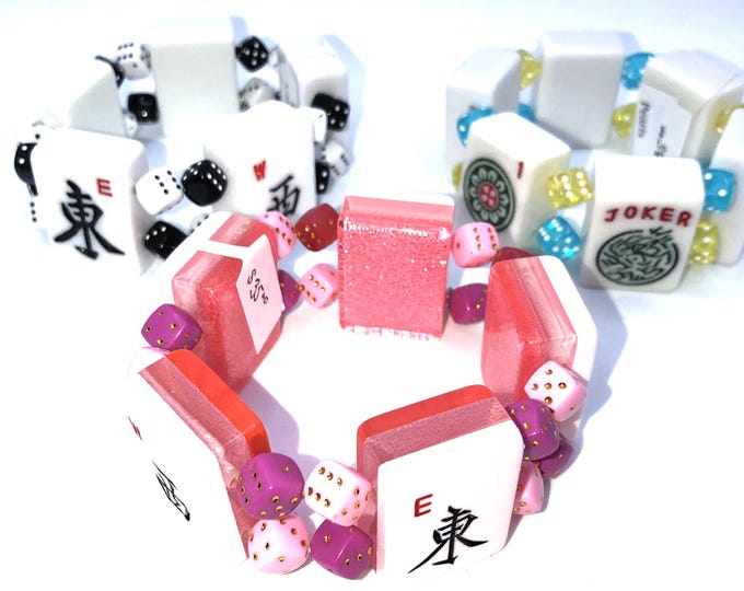 Mahjong bracelets with small dice