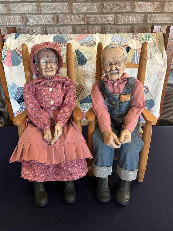 William Wallace Jr Grandma Grandpa Porcelain Ceramic Dolls Etsy