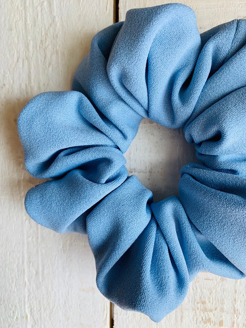Spring Scrunchies Soft Scrunchies Hairtie Beach Day Pastel Blue Scrunchie Light Blue Scrunchie