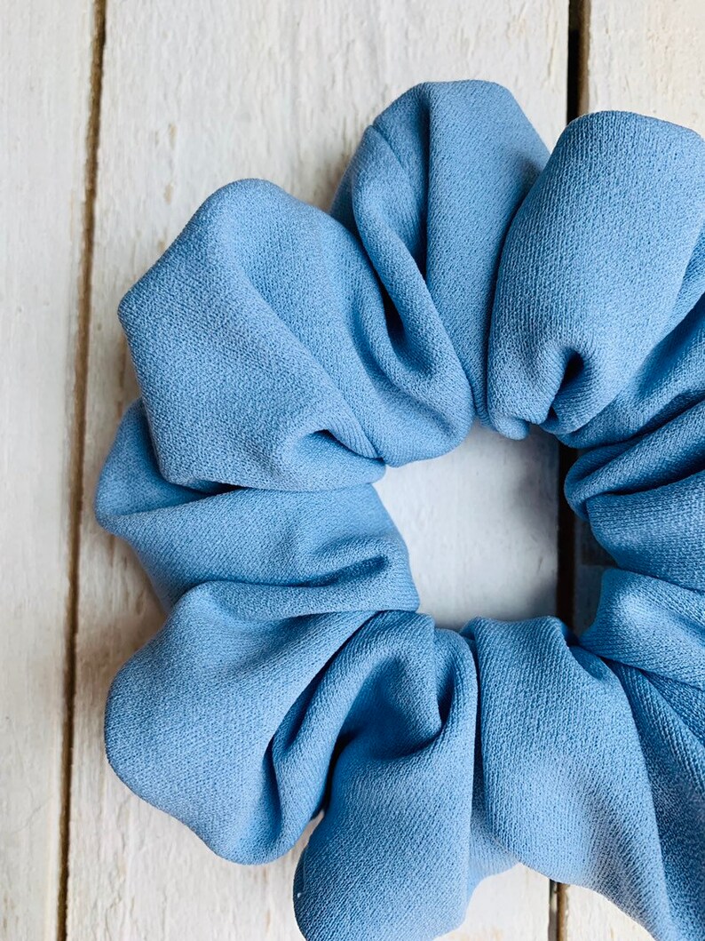 Spring Scrunchies Soft Scrunchies Hairtie Beach Day Pastel Blue Scrunchie Light Blue Scrunchie