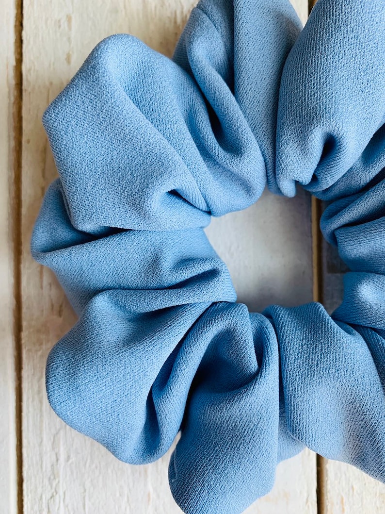 Spring Scrunchies Soft Scrunchies Hairtie Beach Day Pastel Blue Scrunchie Light Blue Scrunchie