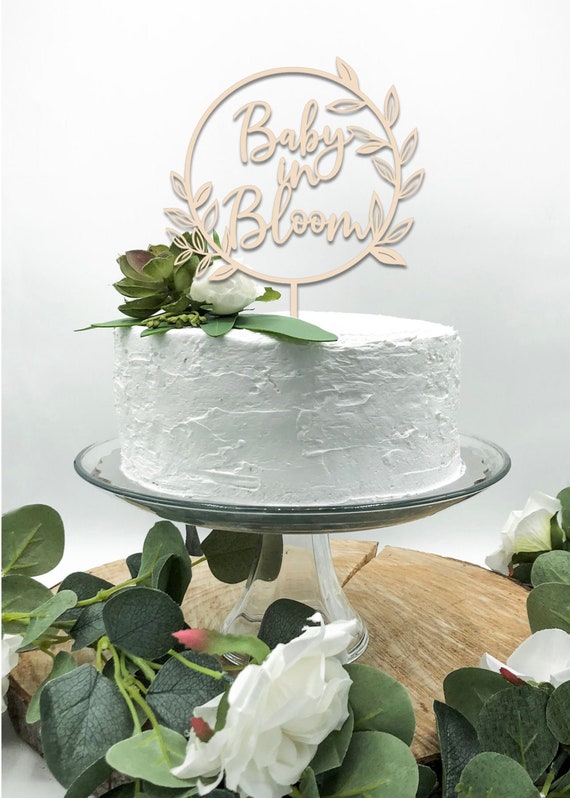 Baby in Bloom Baby Shower Cake Topper Baby Shower Cake Etsy