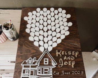 SVG/PDF UP House Guest Book Sign 75 & 177 Balloons